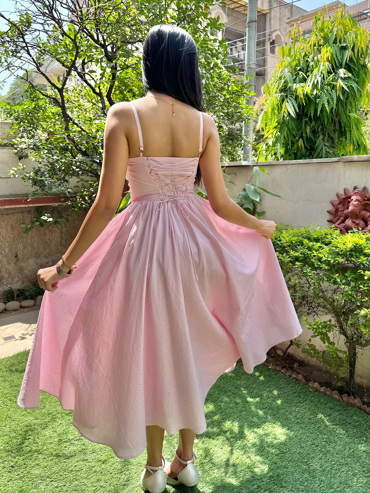 Summer Love Gingham Cotton Dress