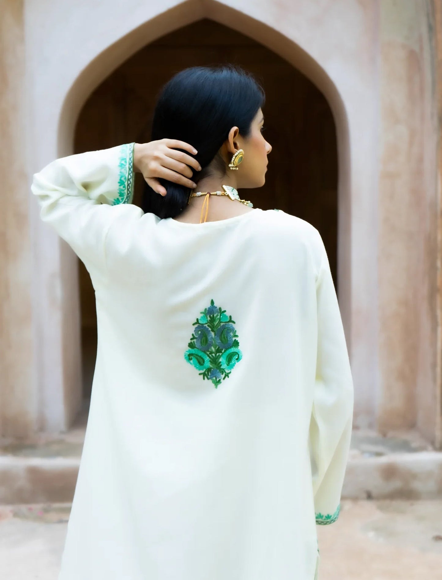 Eira Cotton Kashmiri Phiran Kurta and Palazzo Set