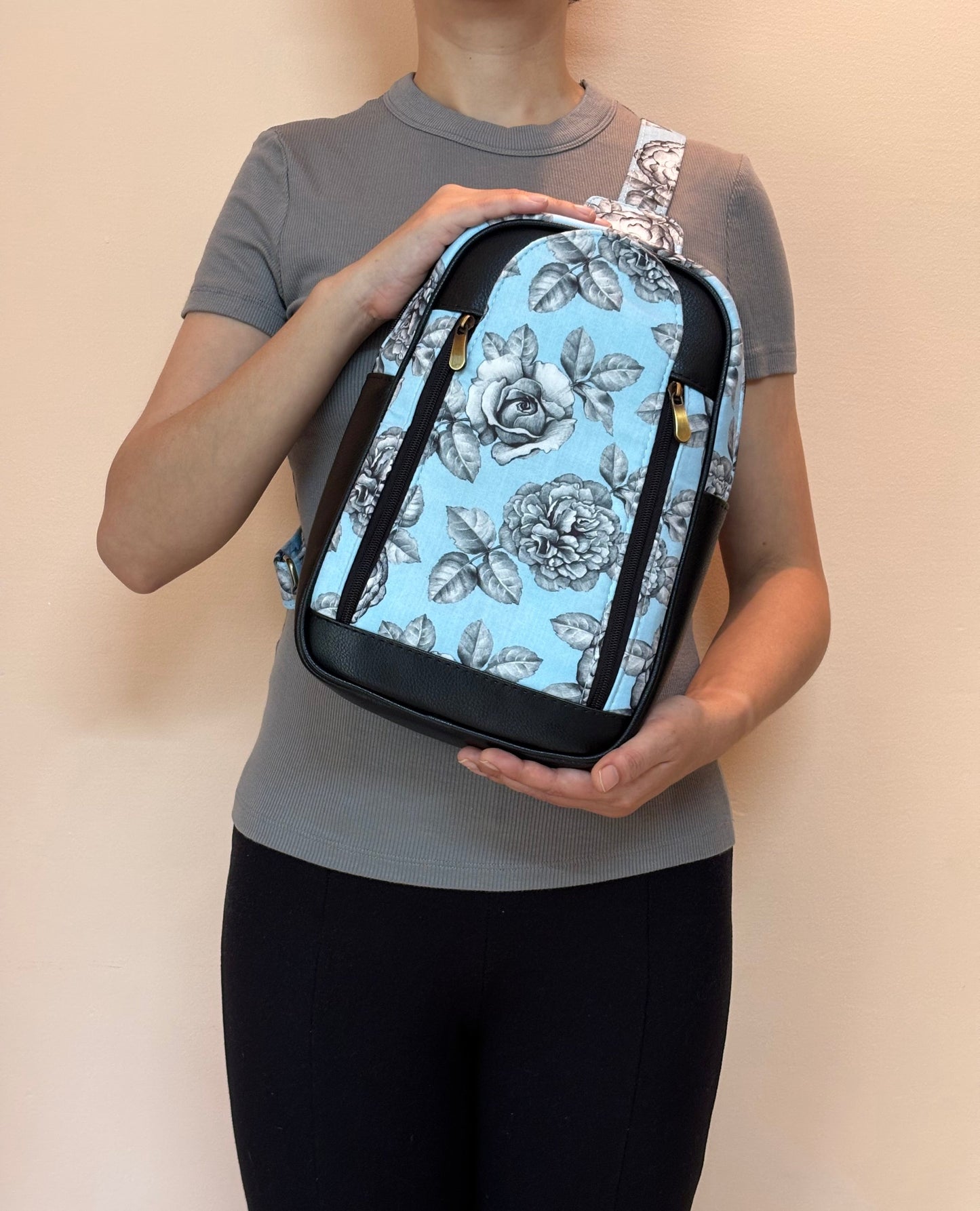 Midnight Rose Handcrafted Backpack