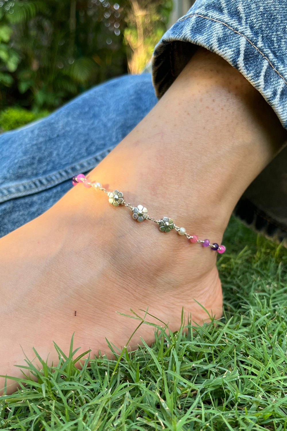 Floral Pastel Anklet