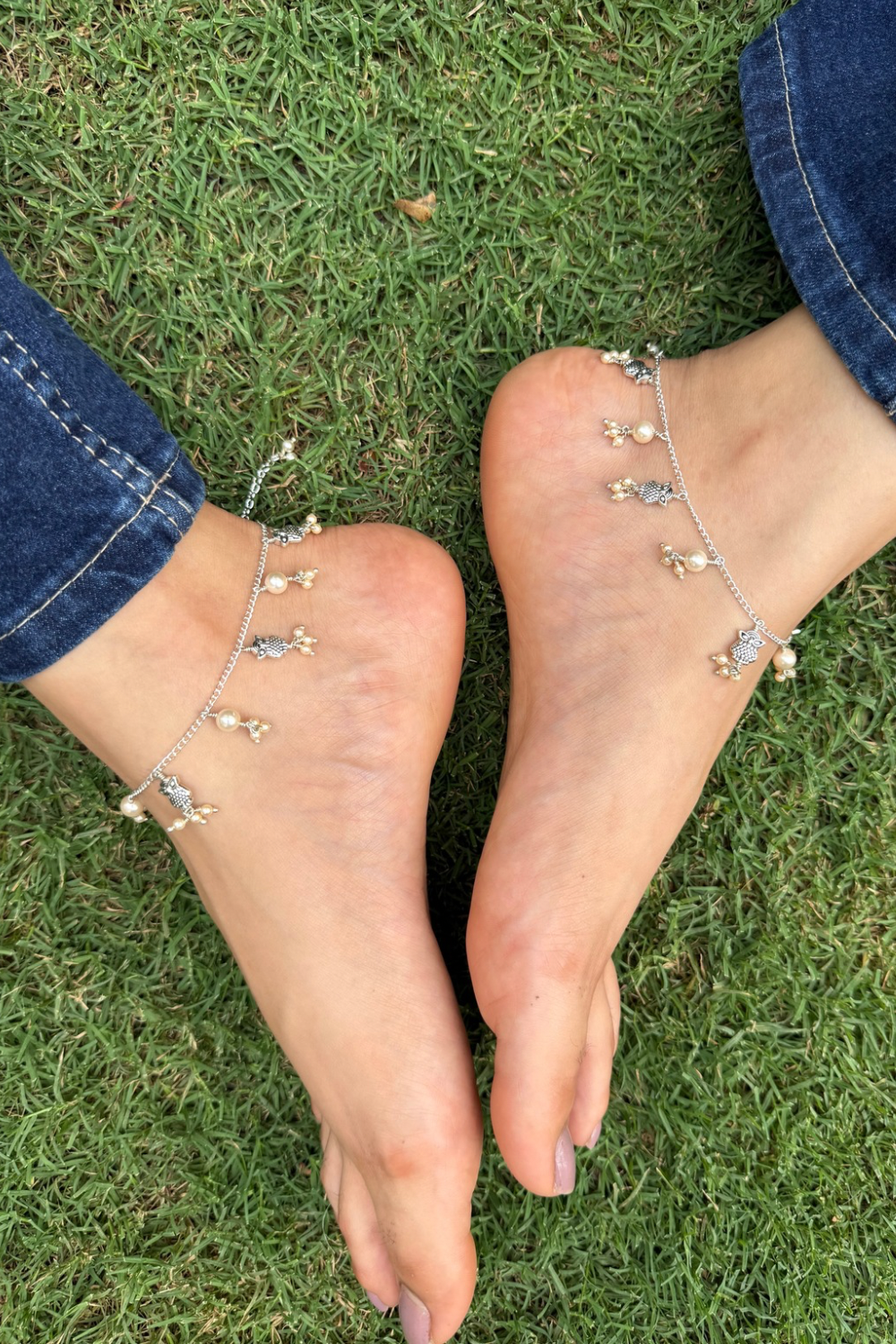 Owl Silver Anklets