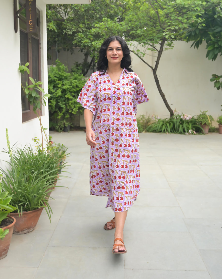 Cherries Bee Bee Kaftan Shirt