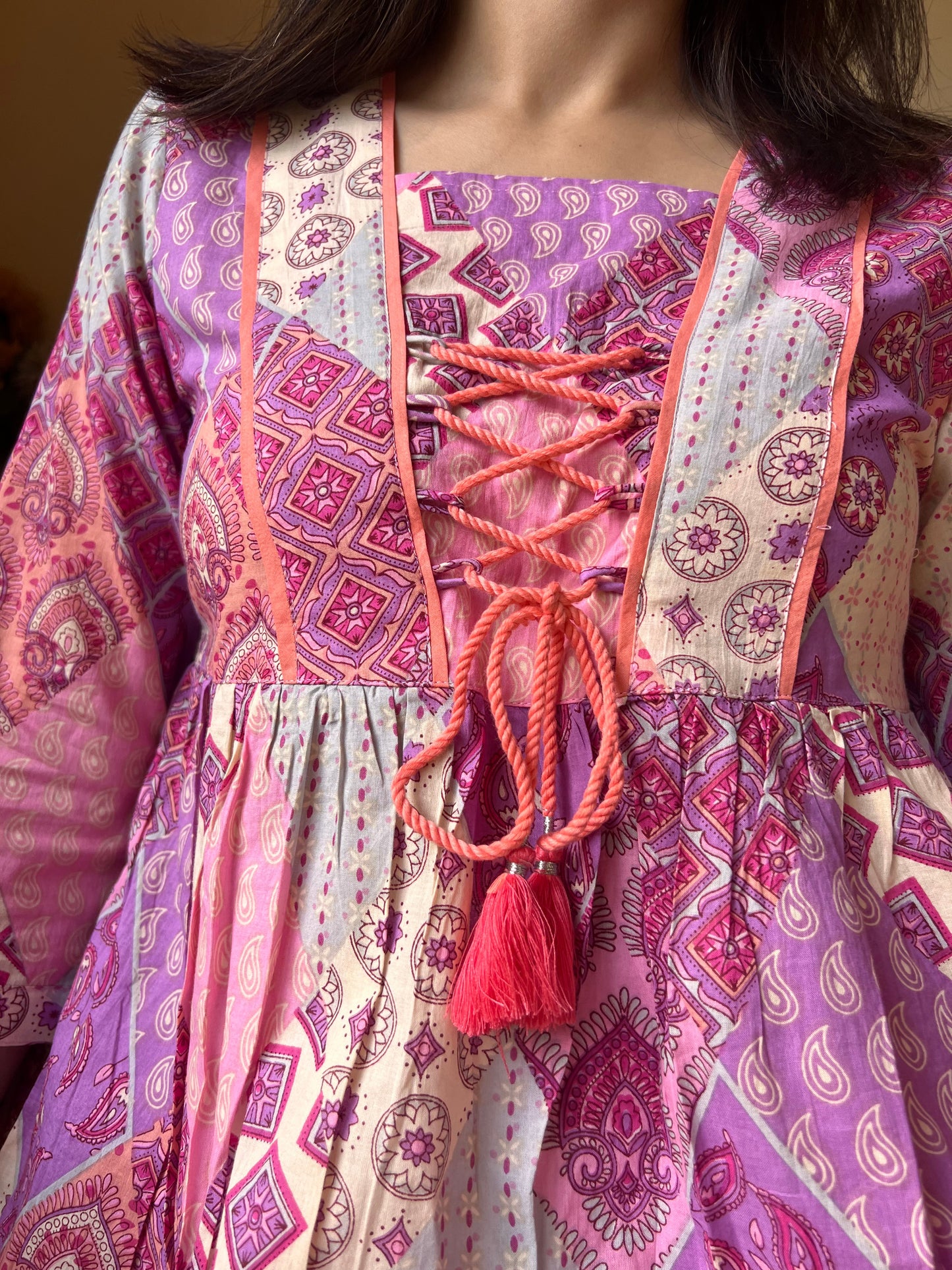 Printed Ethnic Pure Cotton Top