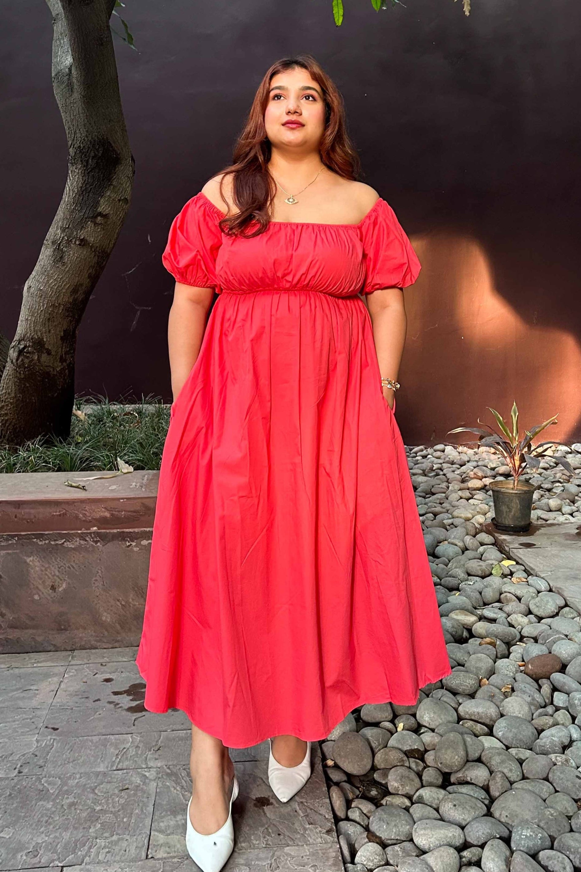 Camellia Off- shoulder Maxi Dress - Main Image