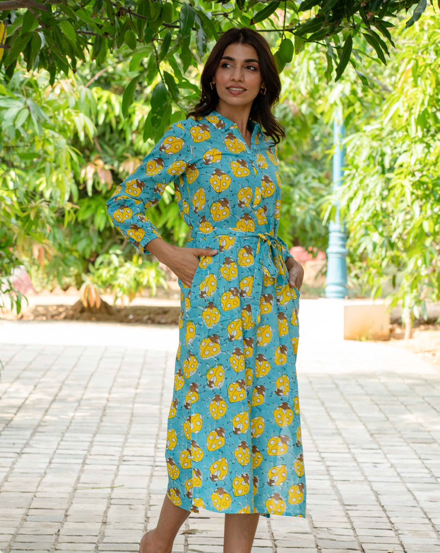 Love Bug Soft Cotton Belt Dress