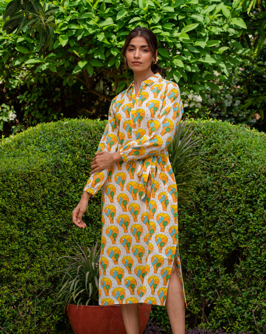 Paradise Soft Cotton Belt Dress