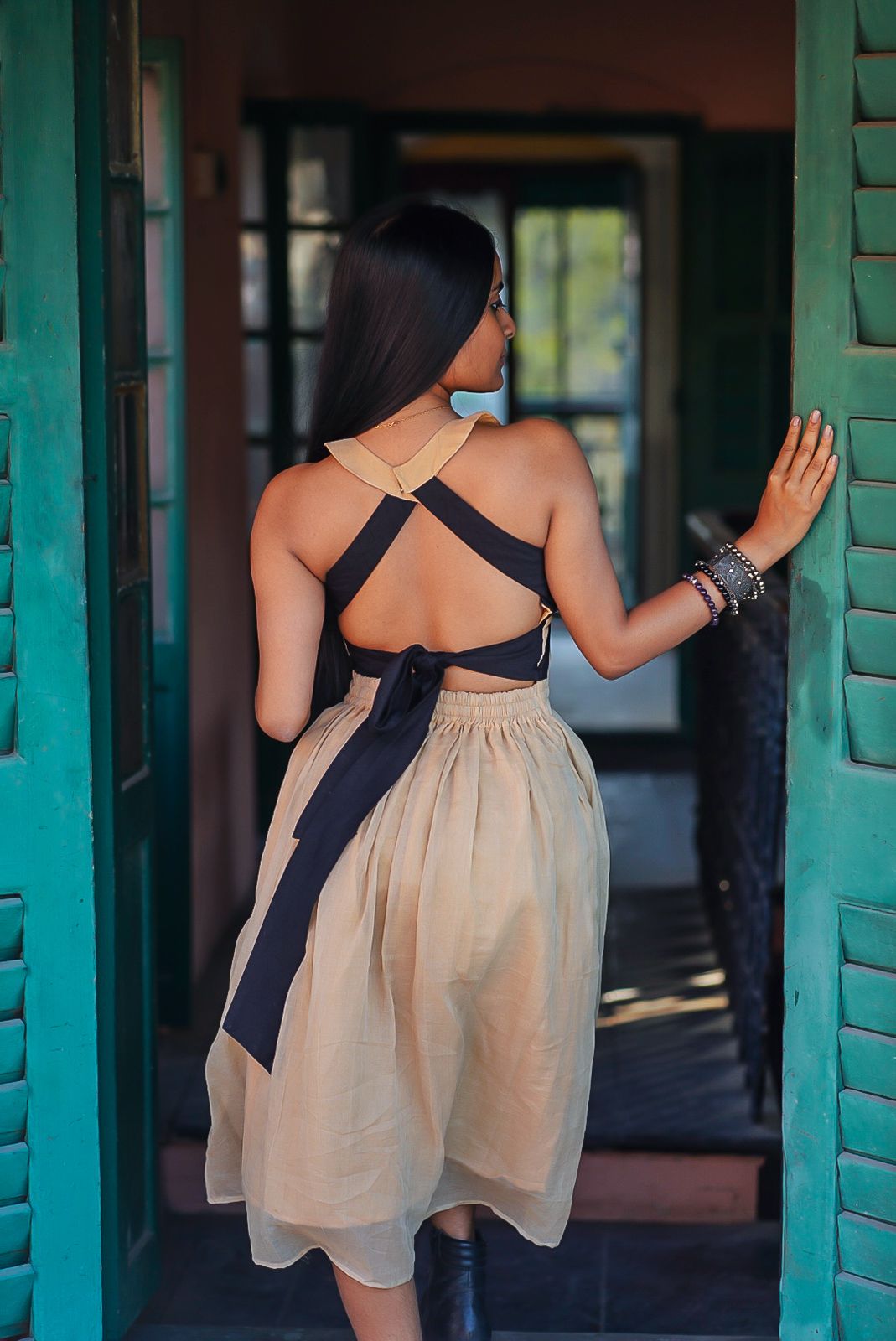 Beige The Beauty Cotton Dress