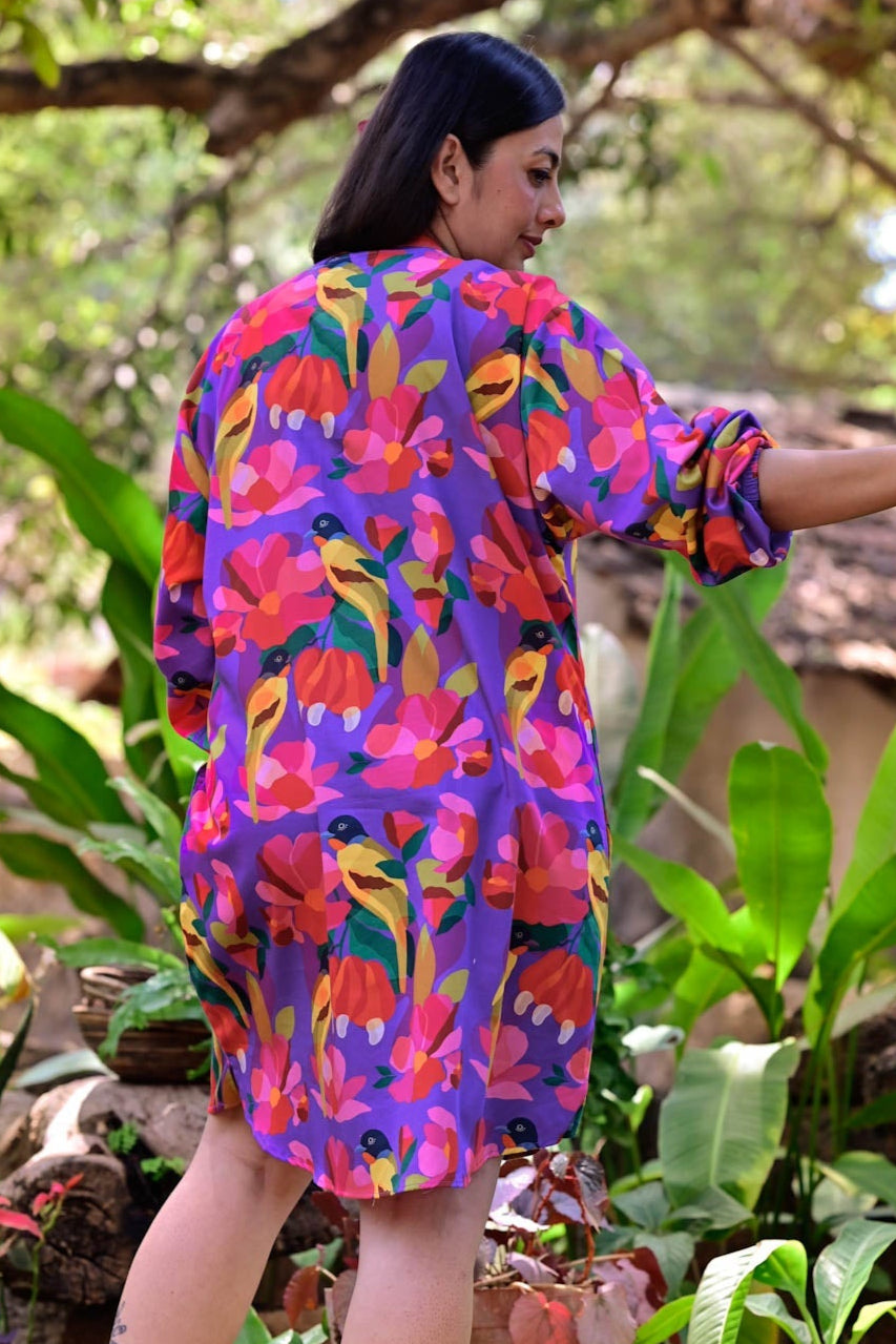 Goa Diaries Susegad Shirt Dress (Purple Haze)