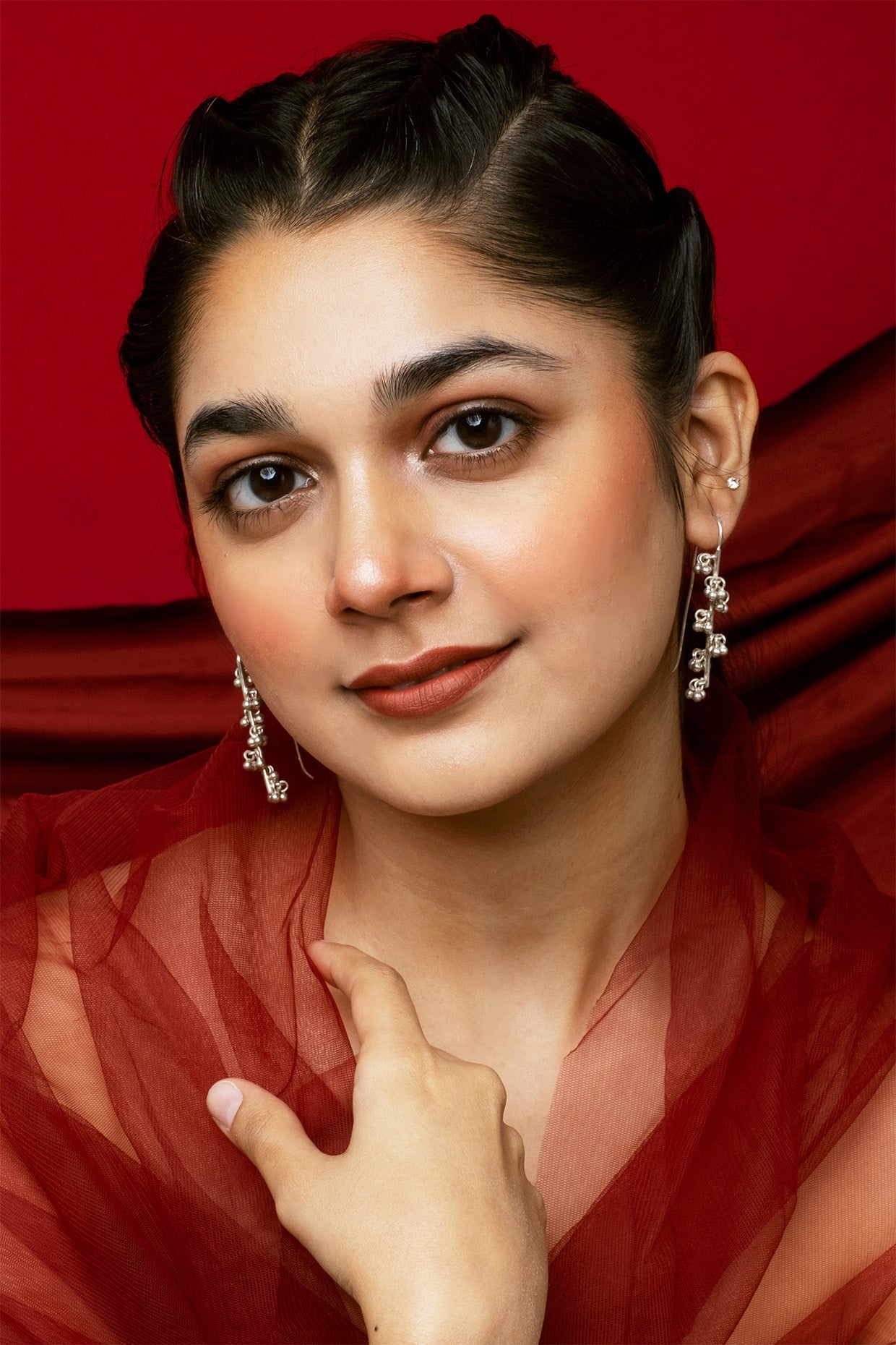 Silver Ghungroo Danglers