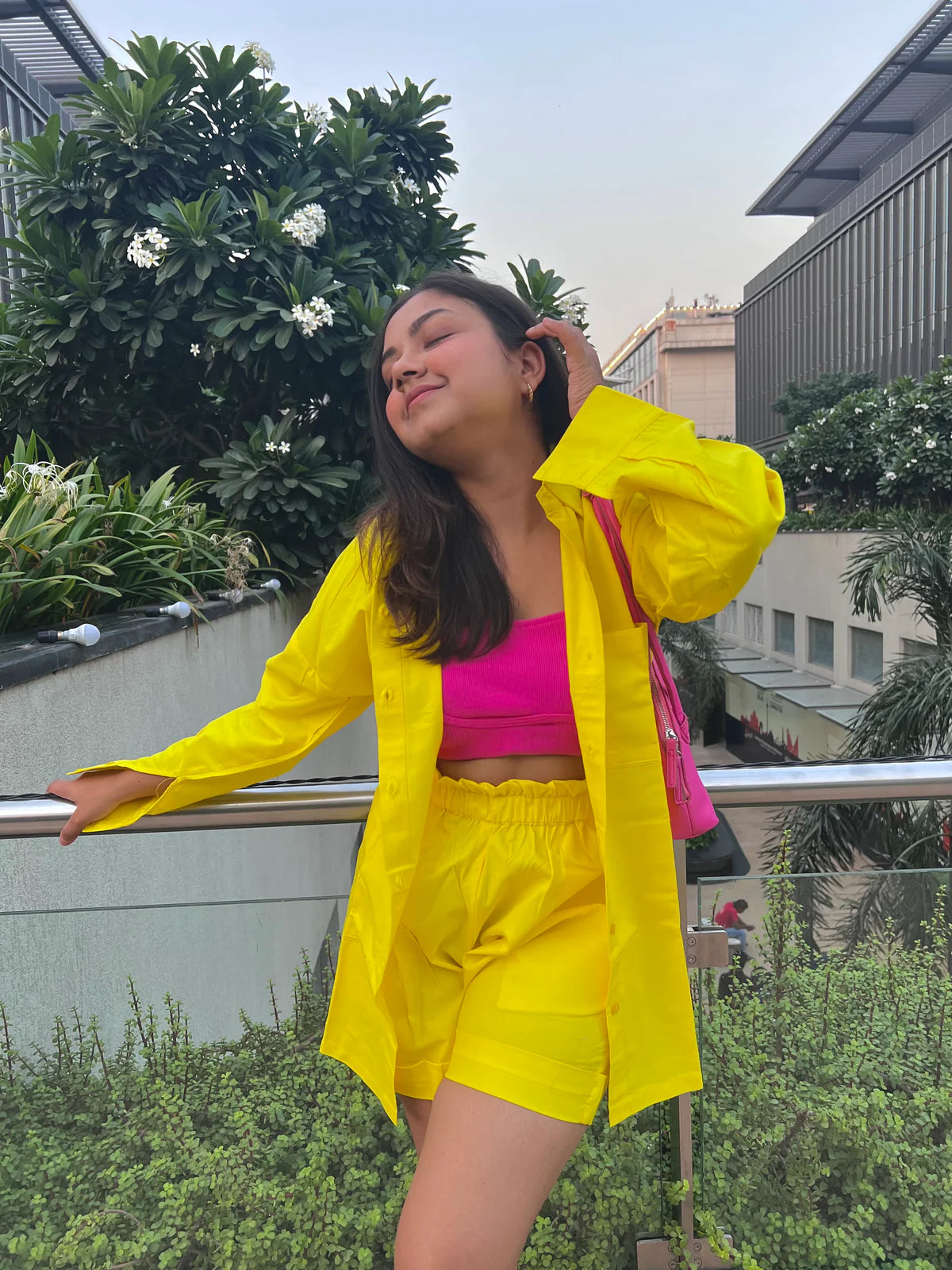 Yellow Poplin Coord Set