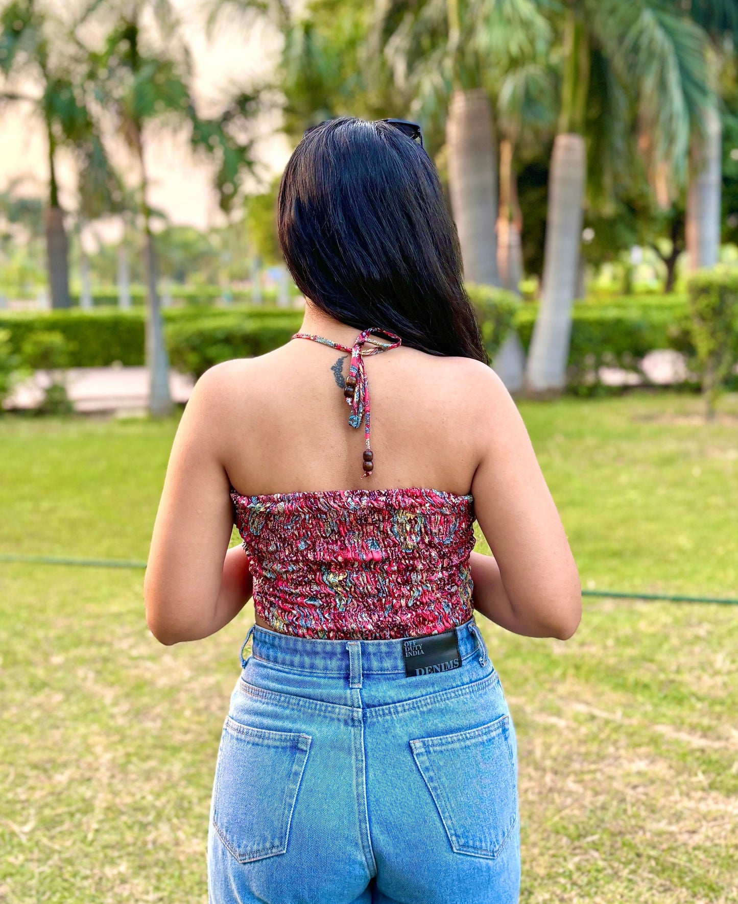 Kimono & Tube Top (2 Piece Set) - Ruby