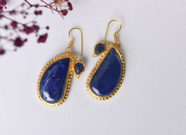 Lapis Lazuli Peacock Earrings