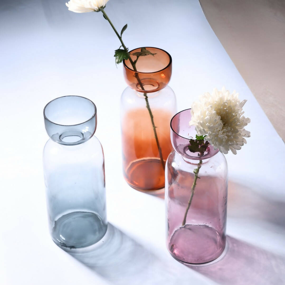 Tinted glass vase
