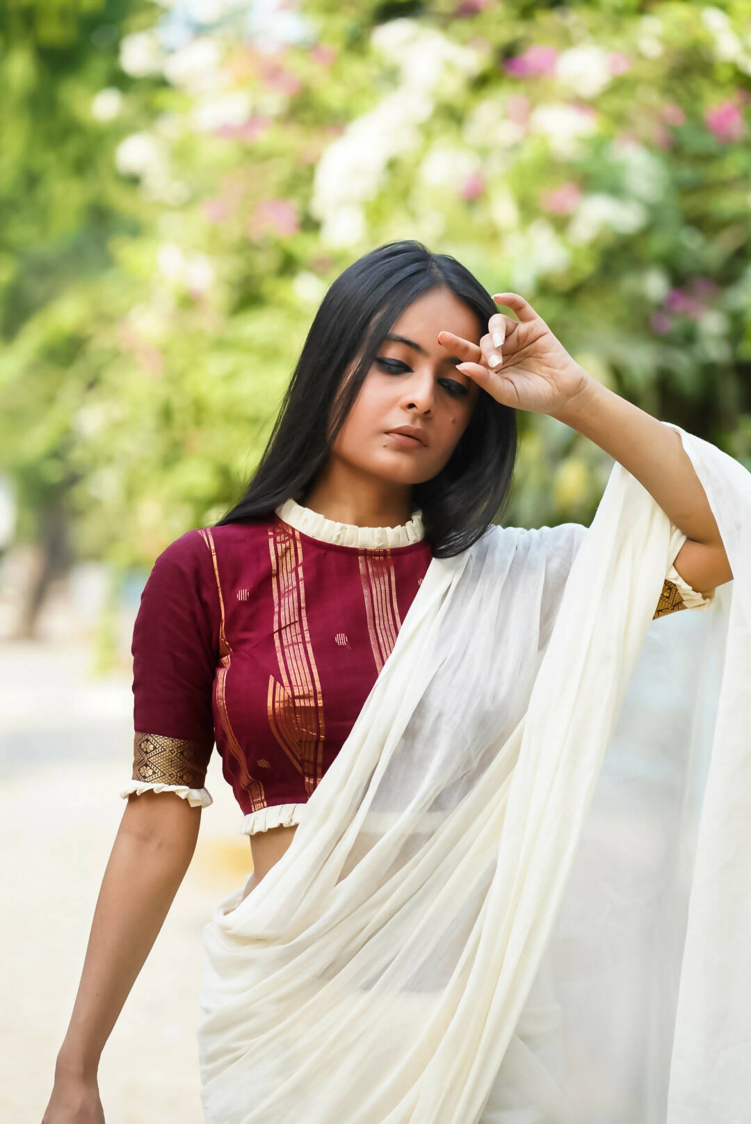 Mekh Mulmul Cotton Saree