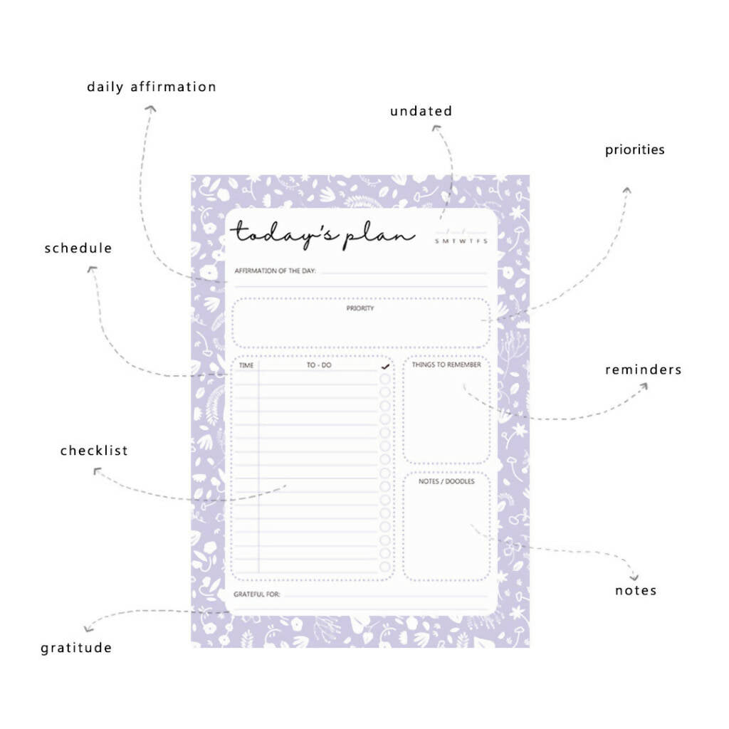 Daily Planner | Purple Petals