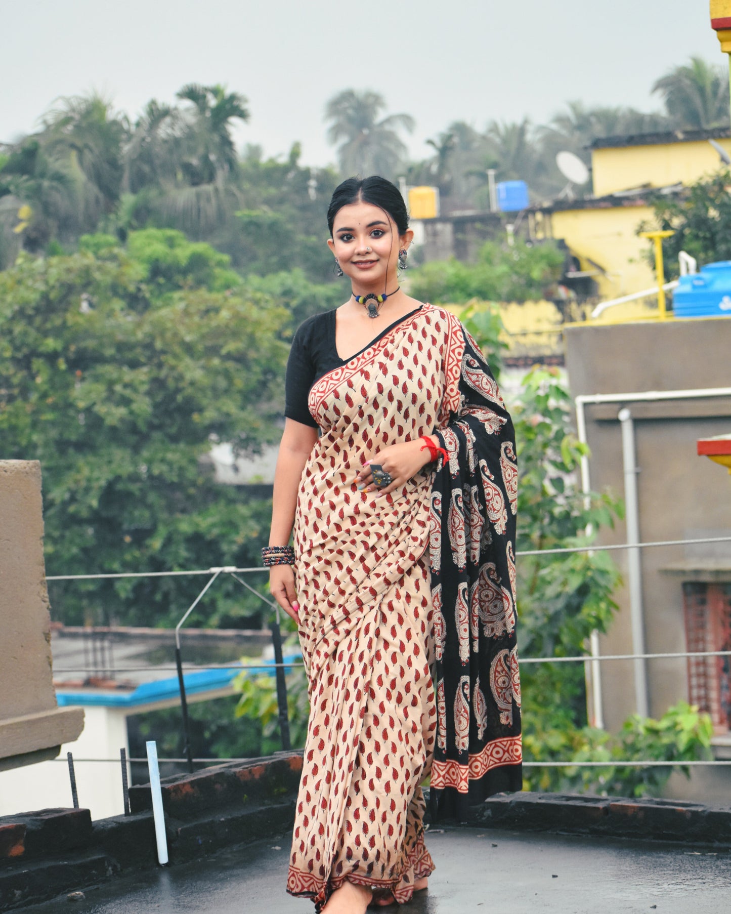 Chirmi Bagru Handblocked Saree