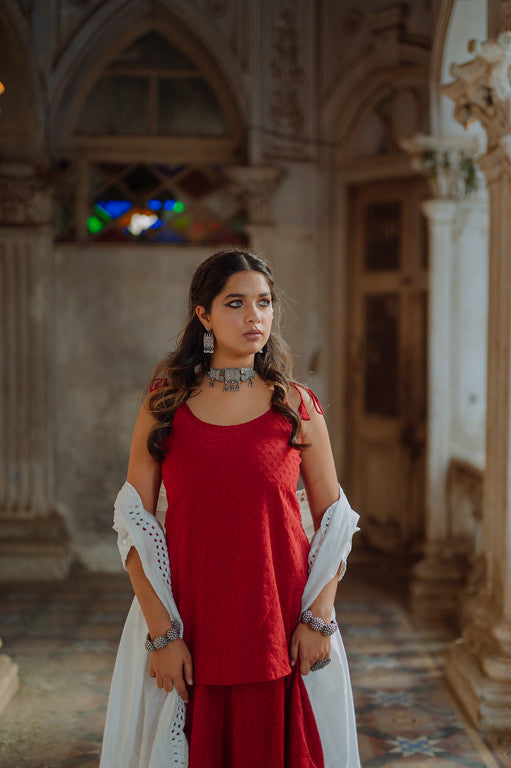 Rooh-Afsaana Chikankari Lehenga Set