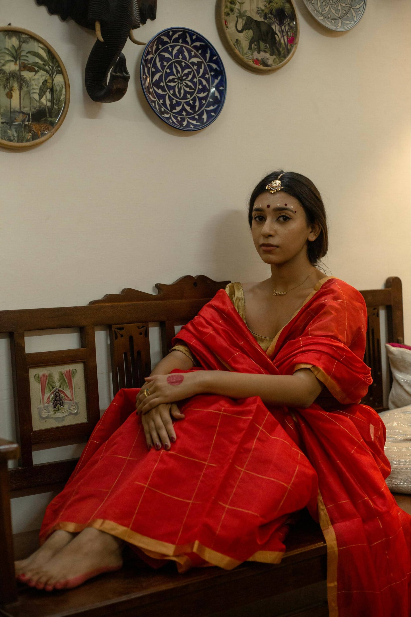 Crimson Red Vani Saree