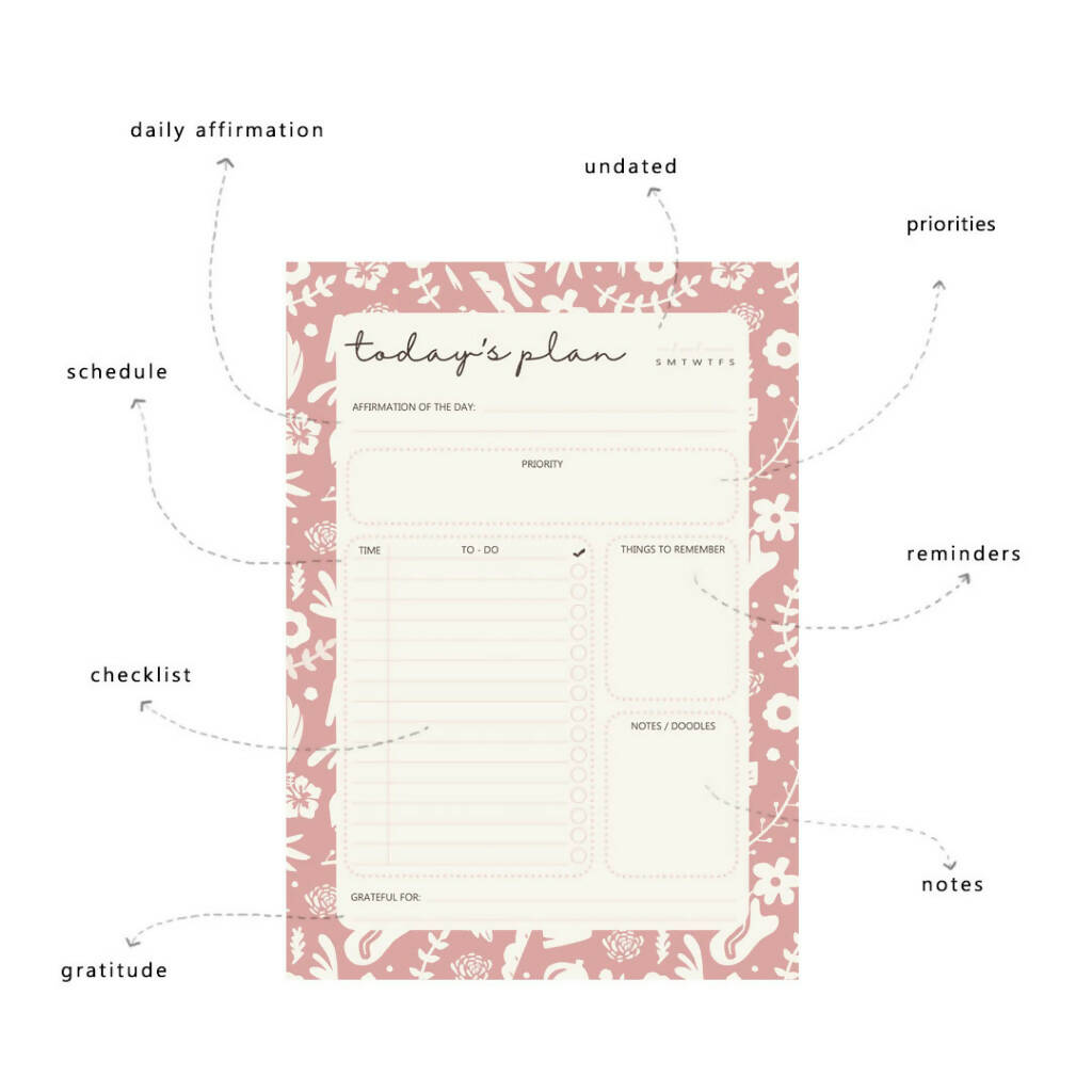 Daily Planner | Posy Pink