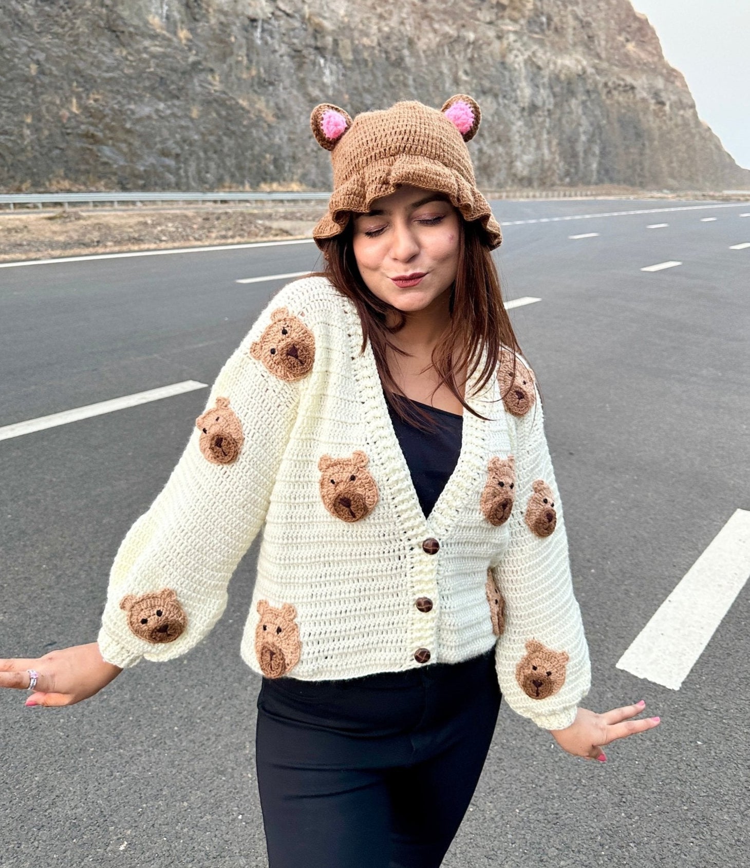 Teddy-Bear Crochet Sweater - Main Image
