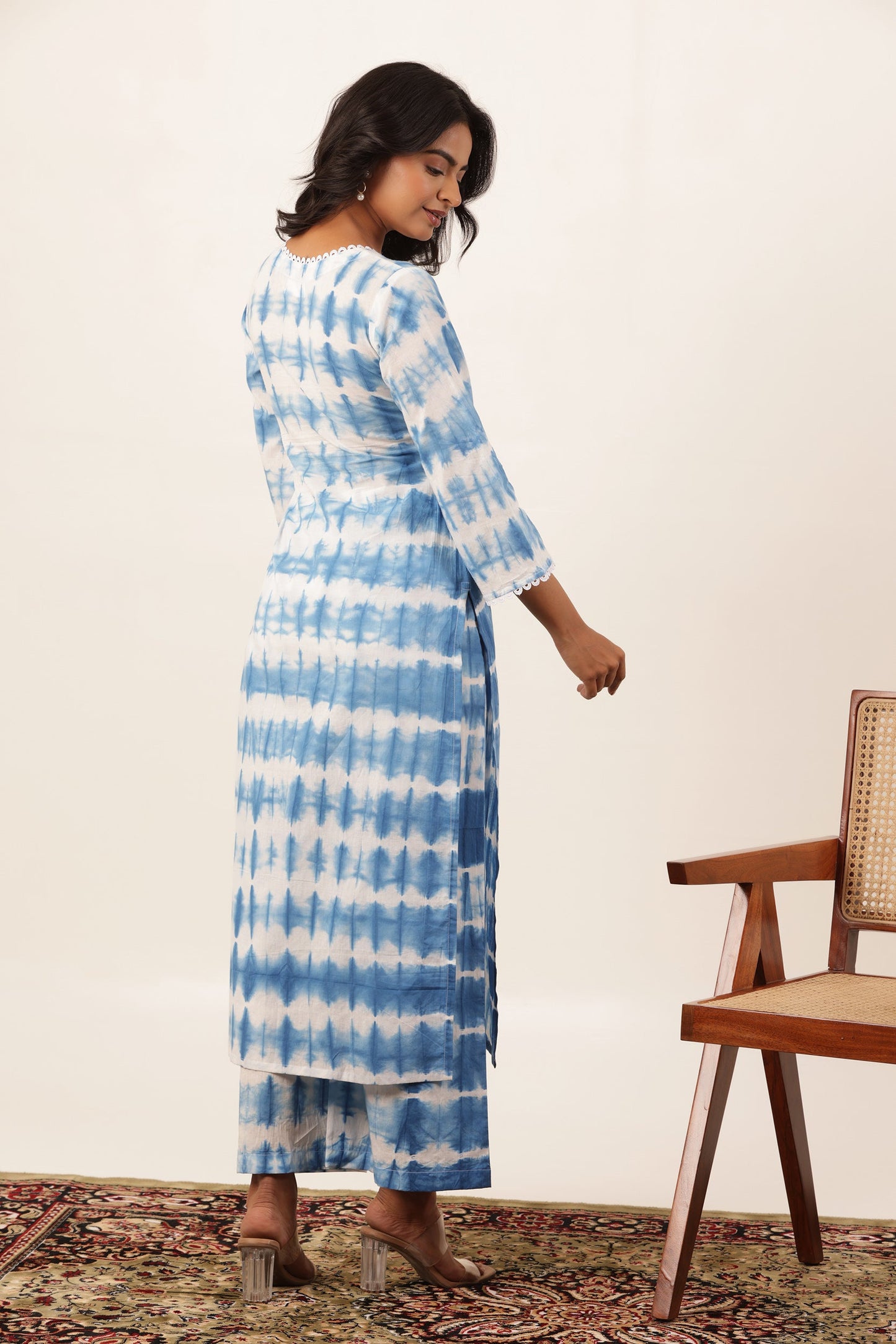 Blue Moon Shibori Kurti Pallazo Set