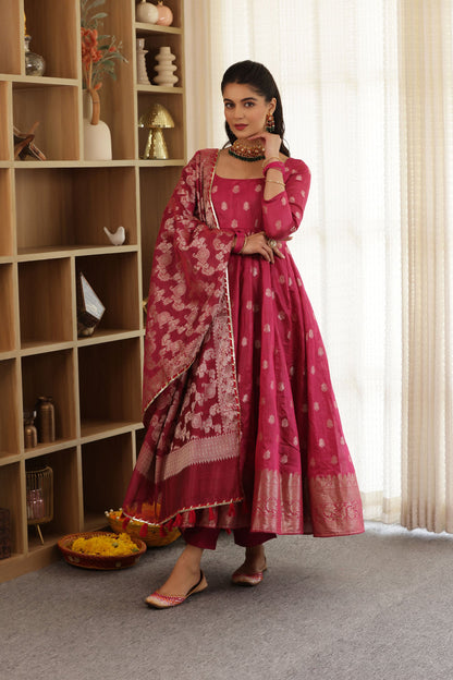 Sakhi Banarsi Anarkali Suit Set