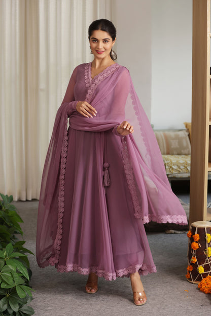 Purple Haze Georgette Suit Set