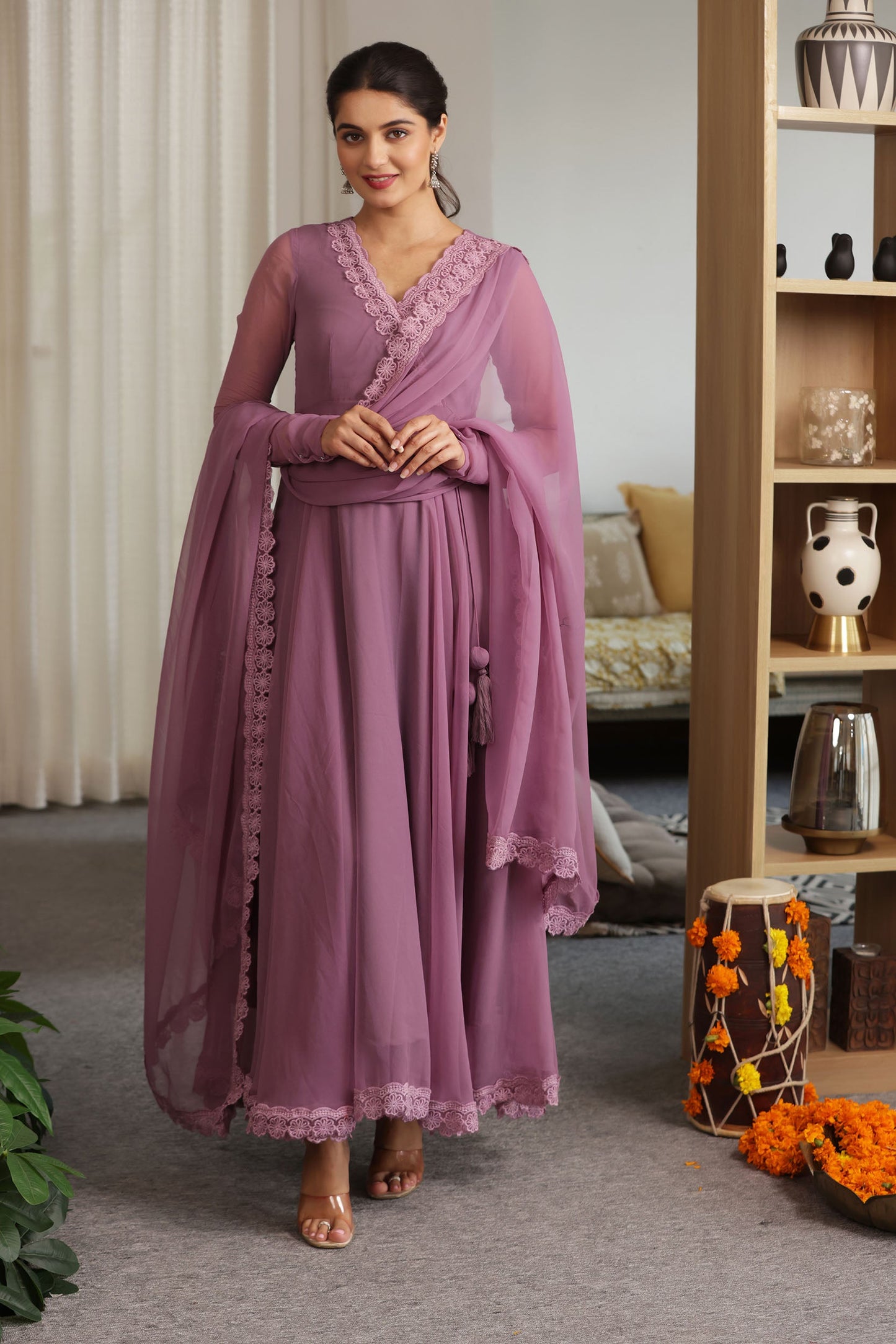 Purple Haze Georgette Suit Set