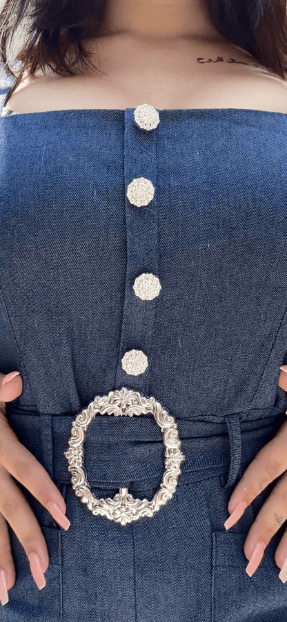 Denim Hourglass Jumpsuit