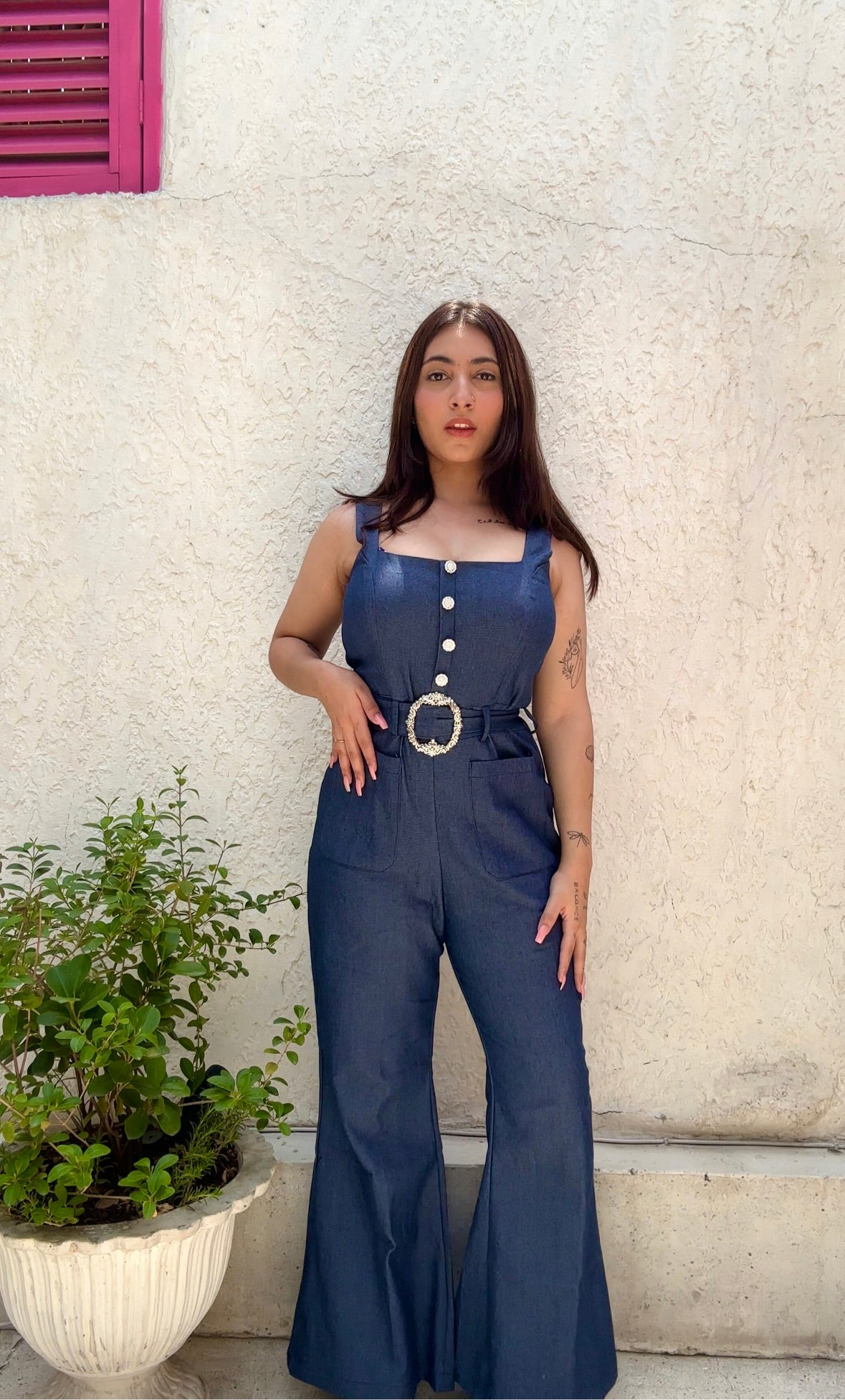 Denim Hourglass Jumpsuit