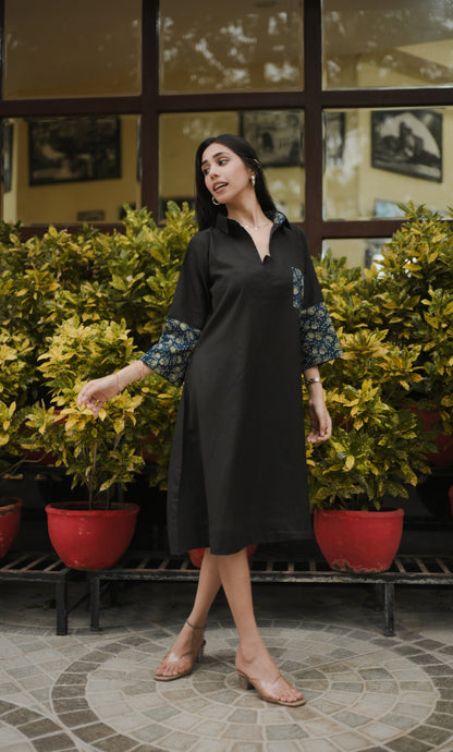 Minimal Muse Cotton Shirt Dress