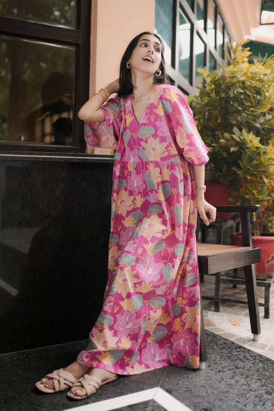 Pink Reverie Cotton Night Dress