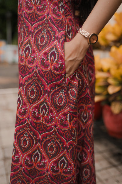 Ruby Mirage Ethnic Print Dress