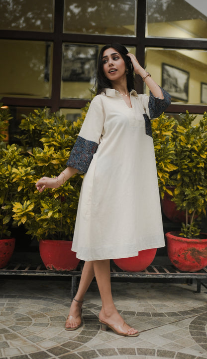 Minimal Muse Cotton Shirt Dress