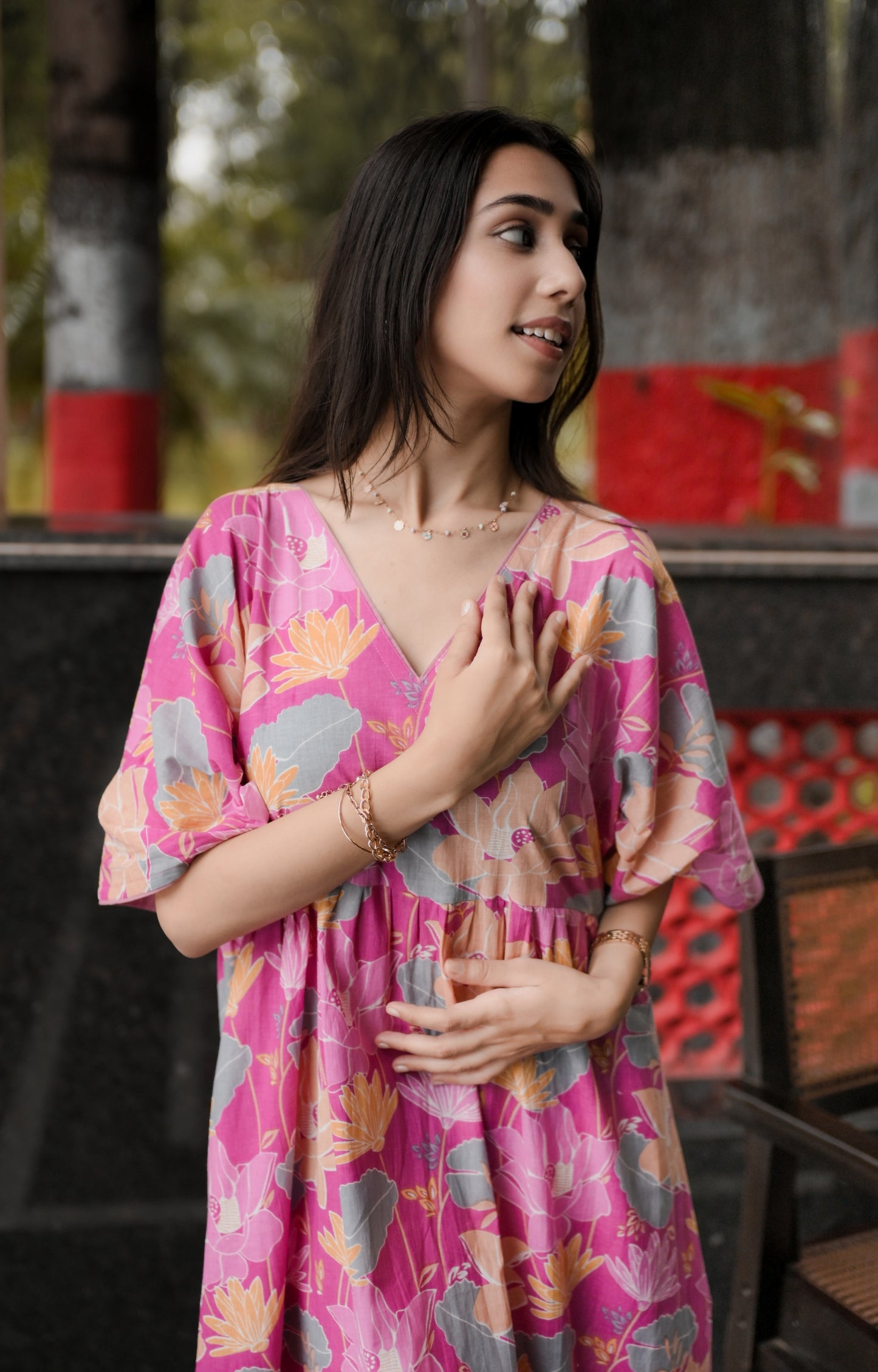 Pink Reverie Cotton Night Dress