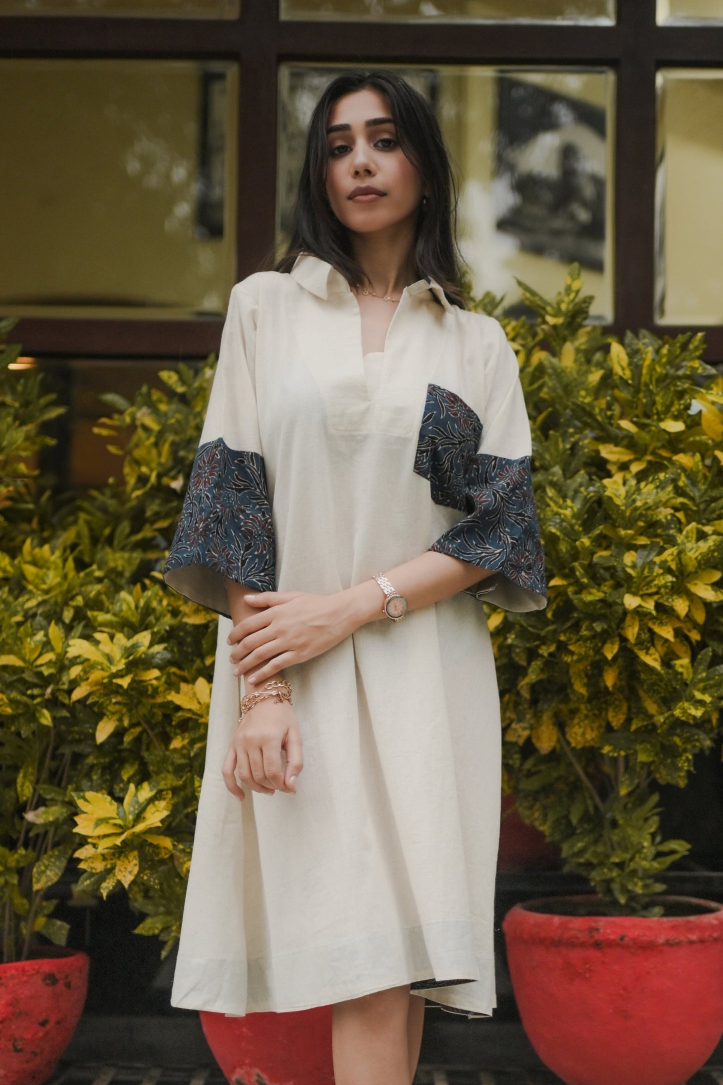 Minimal Muse Cotton Shirt Dress