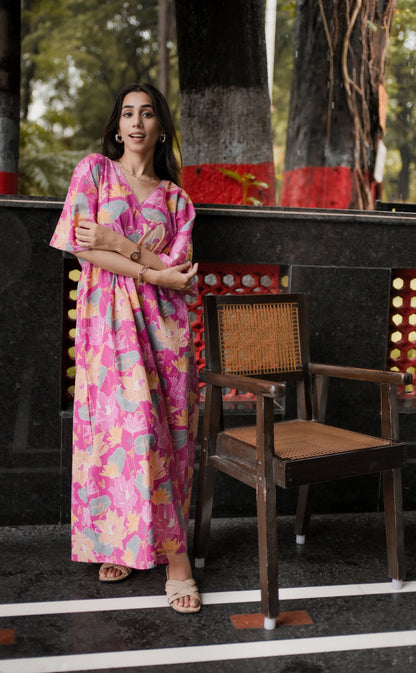 Pink Reverie Cotton Night Dress