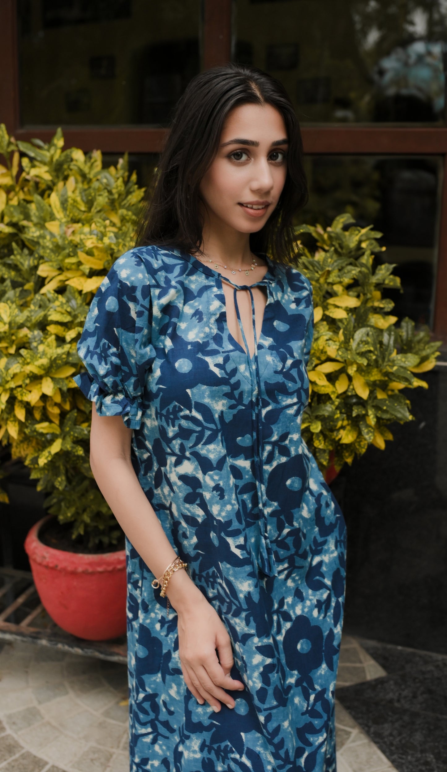 Ocean Breeze Petals Cotton Night Dress