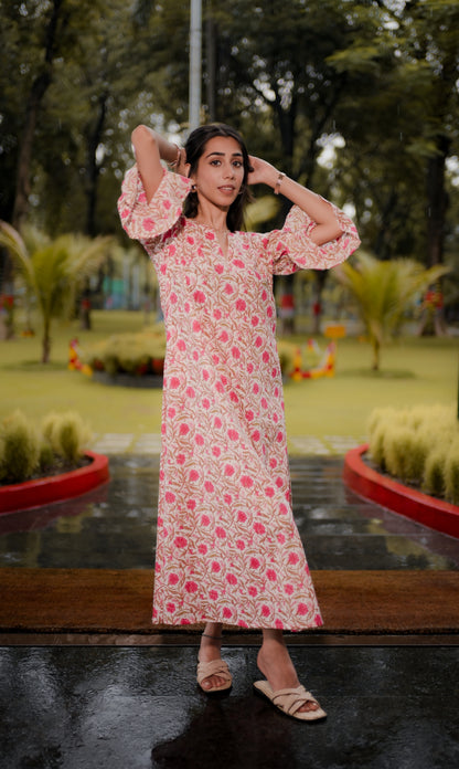 Blossom Charm Cotton Night Dress