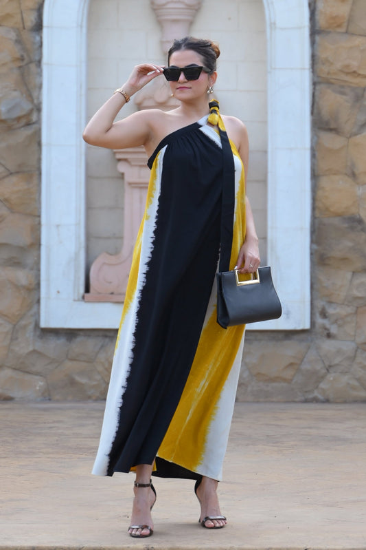 Larisa One-shoulder Shibori Dress