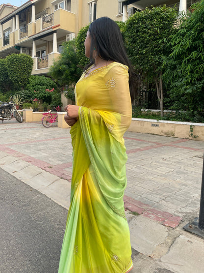 Ombre Chiffon Saree