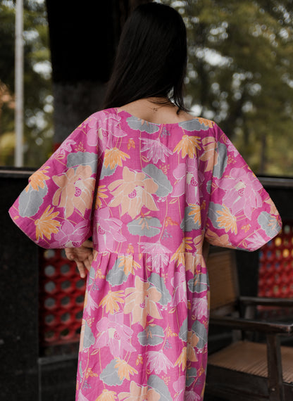 Pink Reverie Cotton Night Dress