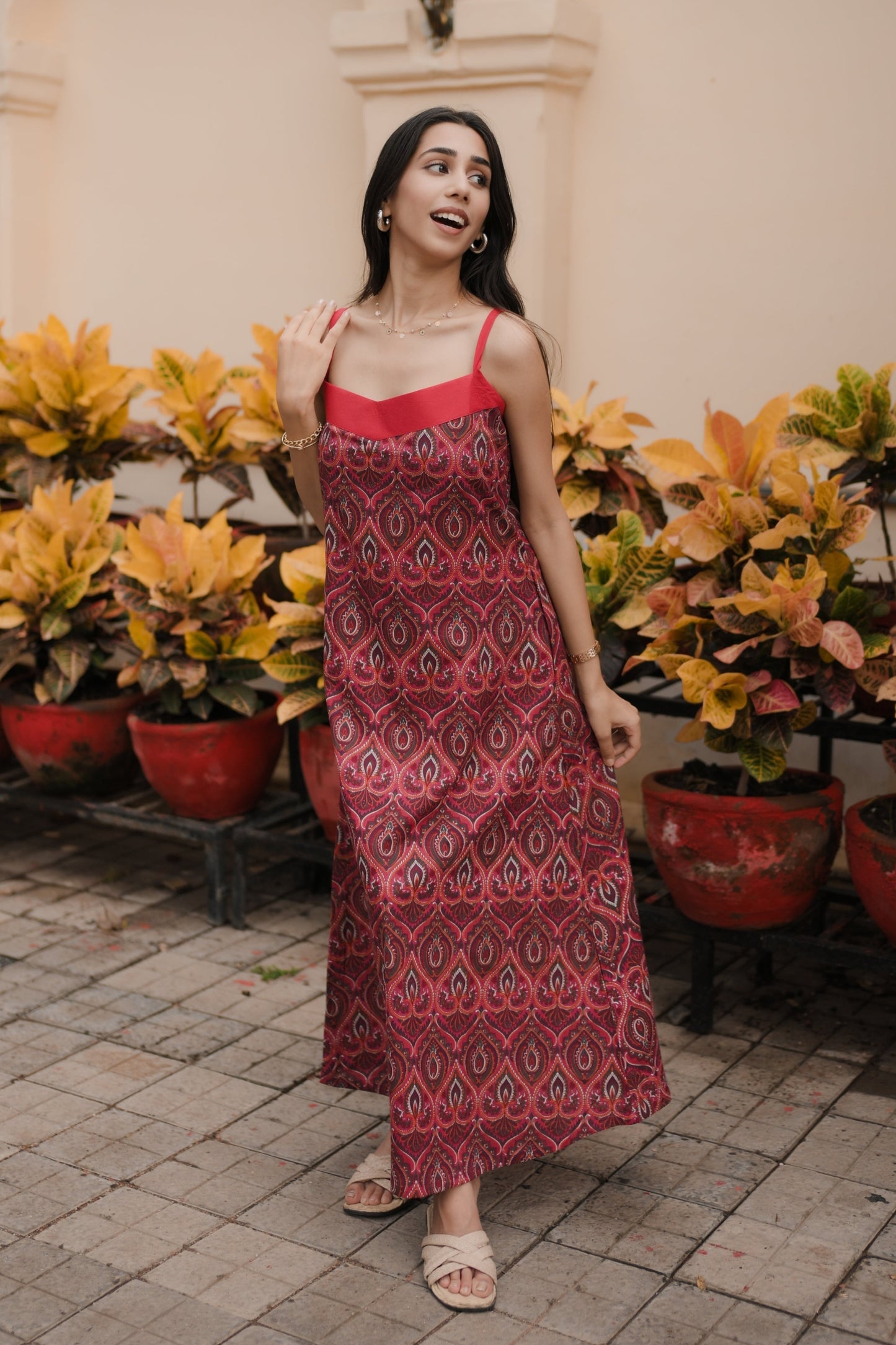Ruby Mirage Ethnic Print Dress