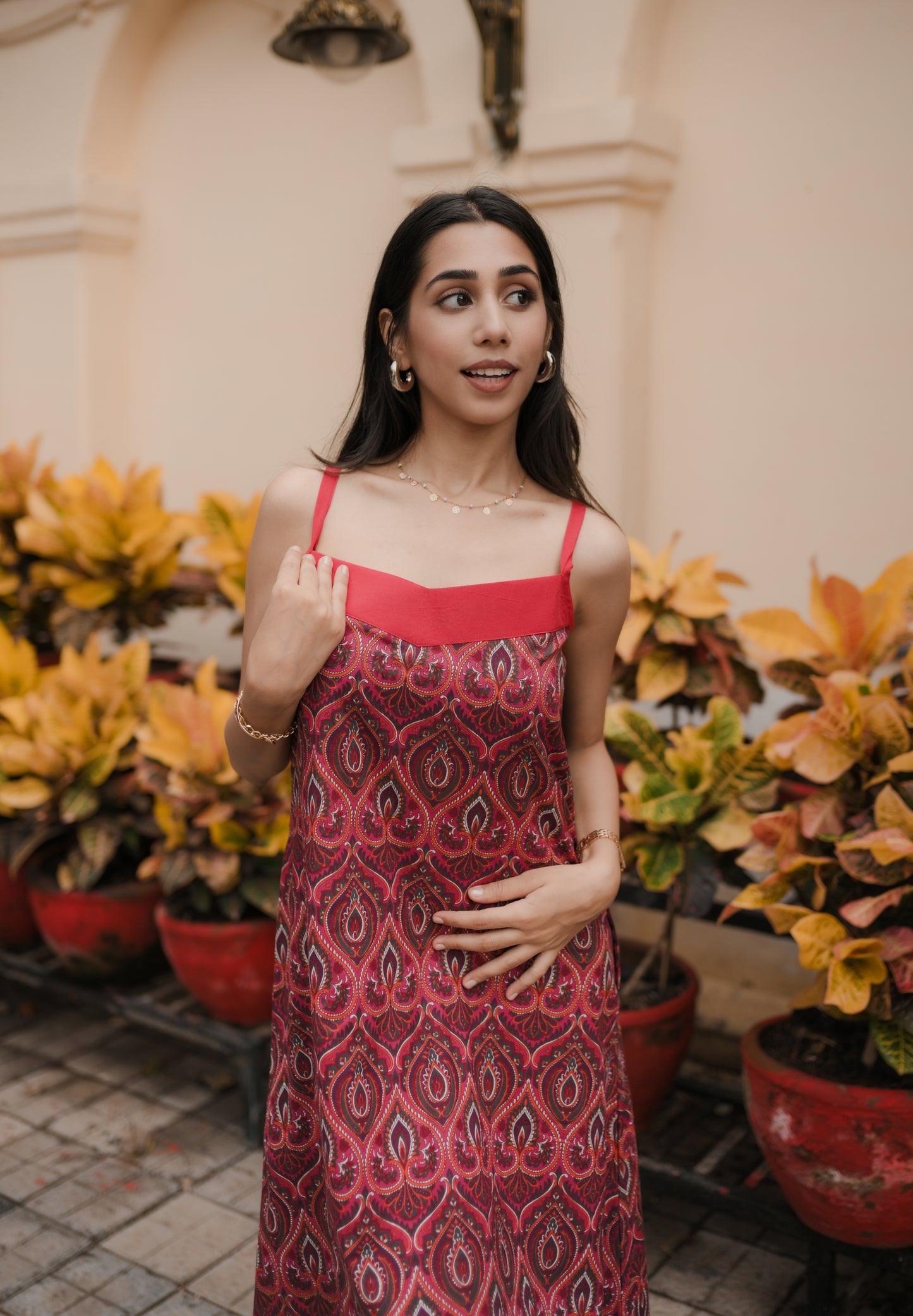 Ruby Mirage Ethnic Print Dress