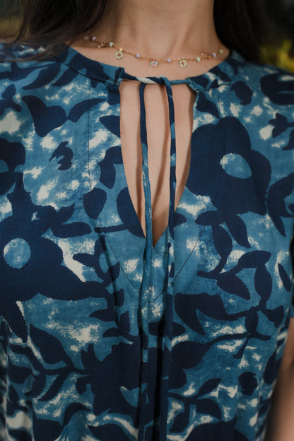 Ocean Breeze Petals Cotton Night Dress