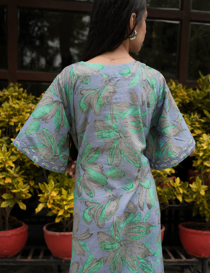 Misty Leaf Cotton Kafty