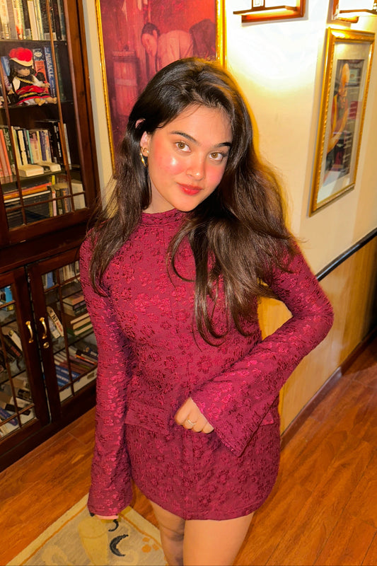 Lovestruck Maroon Mini Dress