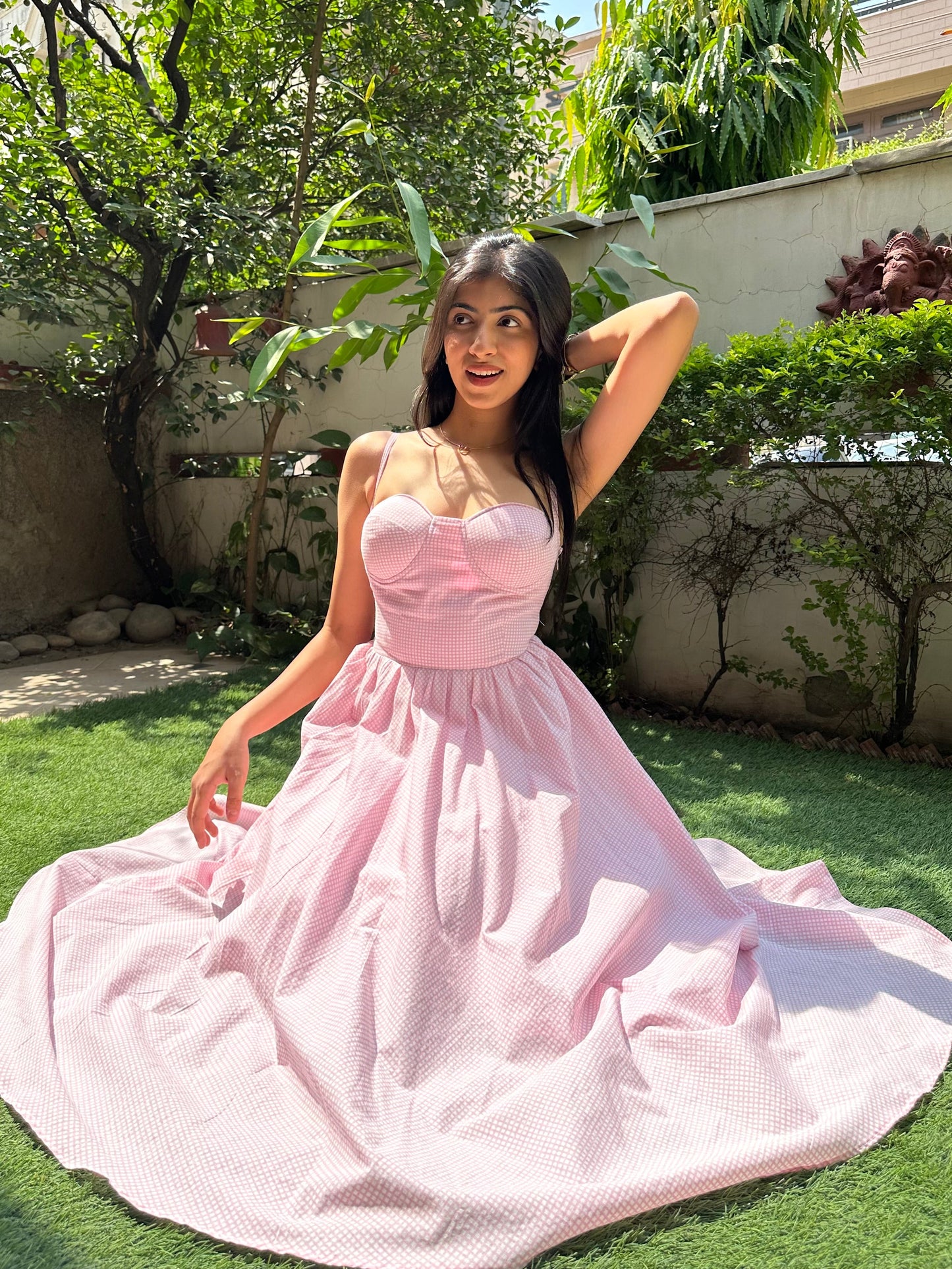 Summer Love Gingham Cotton Dress