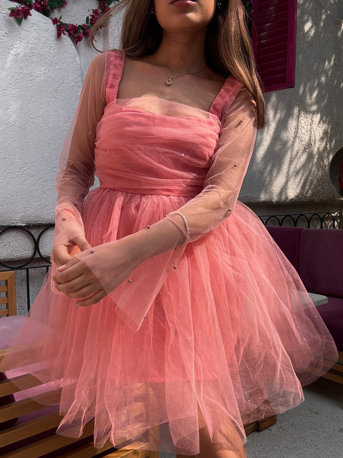 Sugarplum Pearl Dress With Detachable Big Bow