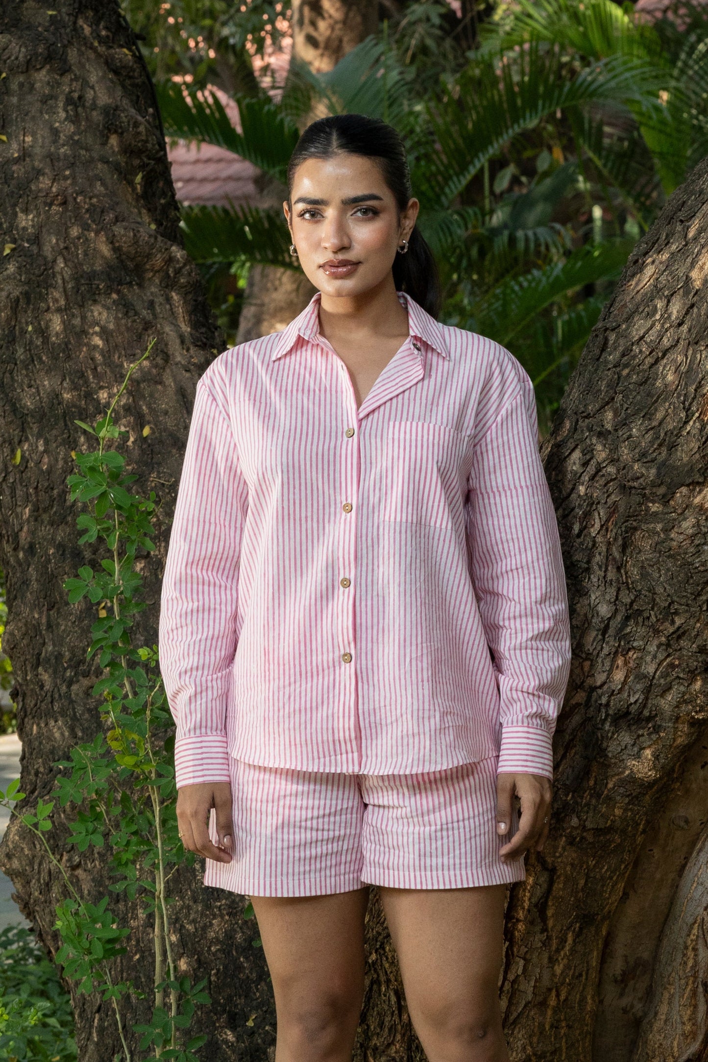 Pink Handblock Printed Coord Set